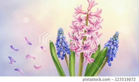 Watercolor illustration of hyacinth 123519872