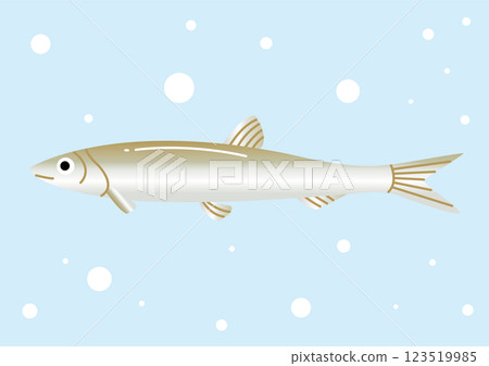 簡單可愛的水下胡瓜魚插圖 123519985