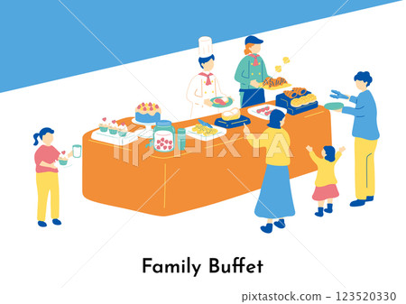 人們享用自助餐 123520330