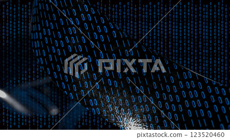 The Digital Number for Abstract Background 3D Rendering. 123520460