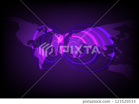Abstract background with global futuristic perspective map Abstract background with global futuristic perspective map 123520533