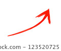 Red arrow pointing up 123520725