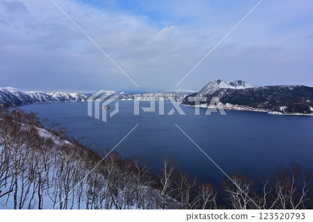 Lake Mashu in winter 123520793