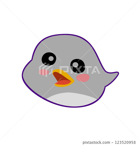 大眼小鳥的簡單插畫素材 大眼小鳥的簡單插畫素材 123520958
