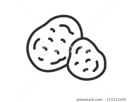 馬鈴薯圖示插圖（線描） 123521040