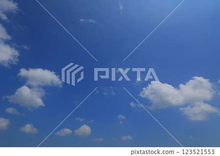 Summer blue sky and white clouds Summer blue sky and white clouds 123521553