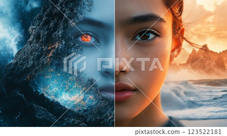 Mystical Duality of Nature and Humanity in Surreal Artwork Mystical Duality of Nature and Humanity in Surreal Artwork 123522181