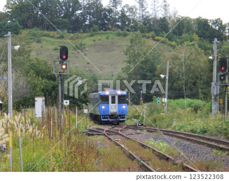 A limited express train running on the Sekihoku Main Line (Okhotsk Express, Kiha 183 series, Sekihoku Main Line) (Hokkaido) A limited express train running on the Sekihoku Main Line (Okhotsk Express, Kiha 183 series, Sekihoku Main Line) (Hokkaido) 123522308