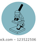 Simple isometric illustration of a microscope 03 123522506