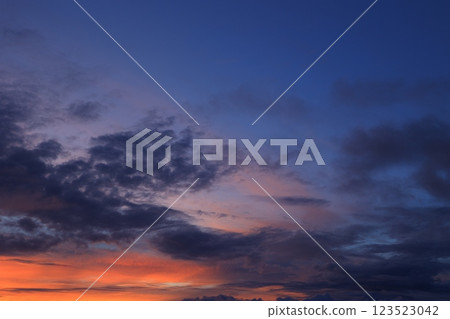 A cloud that stains in the sunset A cloud that stains in the sunset 123523042