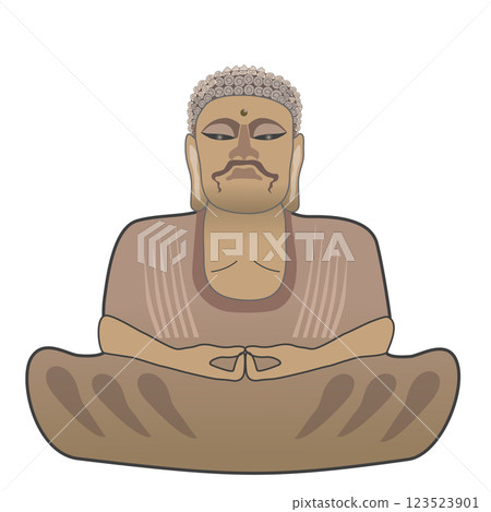 Simple illustration of the Great Buddha Simple illustration of the Great Buddha 123523901