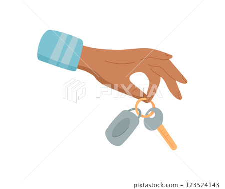 Hand key exchange icon. Gesture of giving and receiving a key. Symbol of transfer and exchange, flat style, suitable for graphic designs illustrations. Hand key exchange icon. Gesture of giving and receiving a key. Symbol of transfer and exchange, flat style, suitable for graphic designs illustrations. 123524143