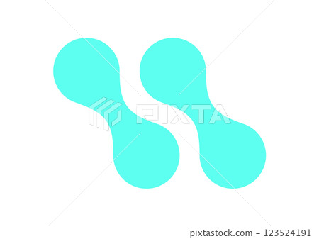 Y2K abstract metaball Shape. Retro icon with modern shape. Psychedelic element, bold graphic style, trendy logo for decoration or poster use. 123524191