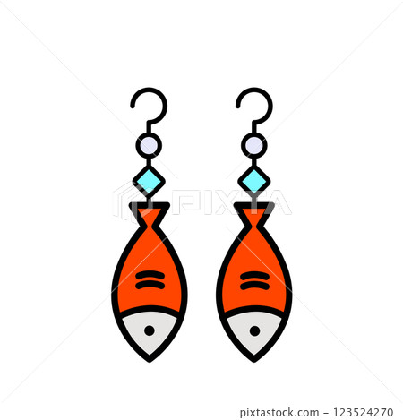 獨特的魚形耳環材質 獨特的魚形耳環材質 123524270