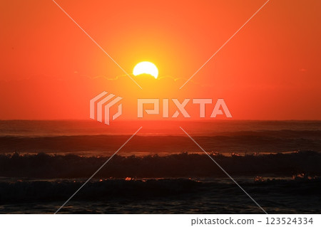 Sunrise stained orange 123524334