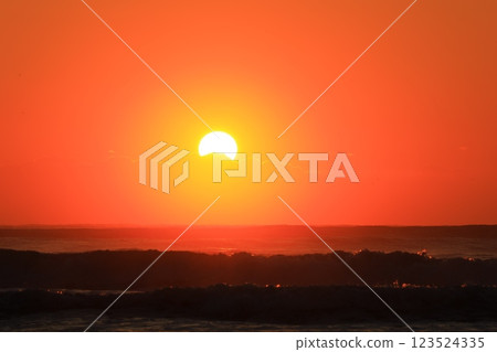 Sunrise stained orange Sunrise stained orange 123524335