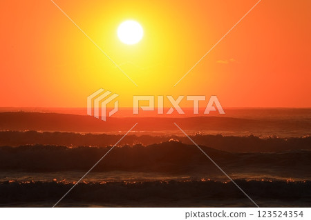 Sunrise stained orange Sunrise stained orange 123524354