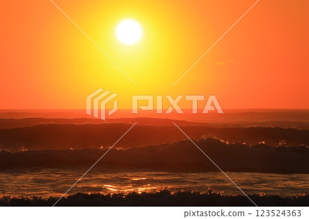 Sunrise stained orange Sunrise stained orange 123524363