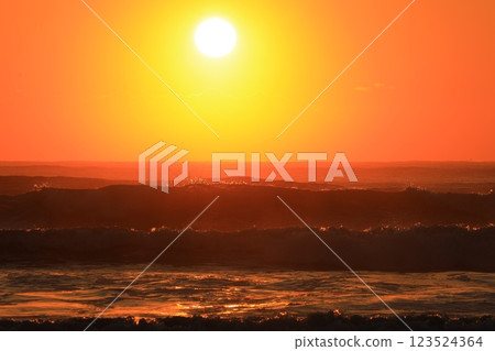 Sunrise stained orange Sunrise stained orange 123524364