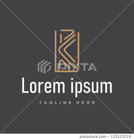 Letter k logo design simple minimalist concept alphabet letter identity product template illustration 123525219