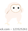 Vector illustration of a baby barn owl running on the ground 123525261