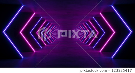 interior empty space with colorful lighting , 3d rendering interior empty space with colorful lighting , 3d rendering 123525417
