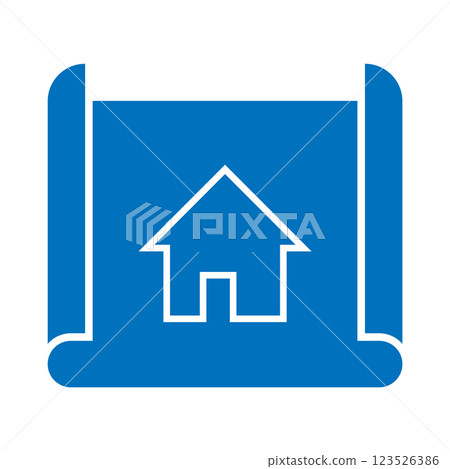 Blueprint icon logo design template isolated illustration 123526386