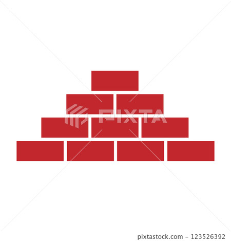 Brick icon logo design template isolated illustration 123526392