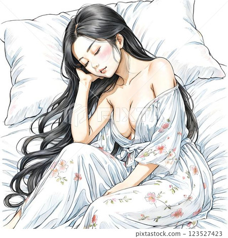 睡覺的成年女性 123527423