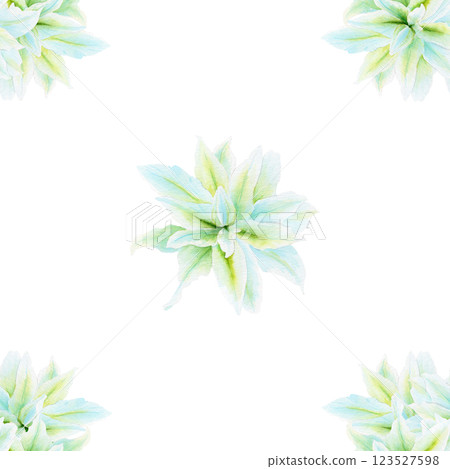 Beauty lily white flowers watercolor seamless pattern isolated on white background. High quality clip art perfect for cards, posters, stickers, Easter, christening spring, mother's day, wedding cards 123527598