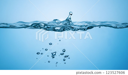 A minimalist photograph of water movement, landscape format A minimalist photograph of water movement, landscape format 123527606