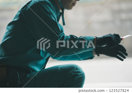 電工 電工刀 123527824