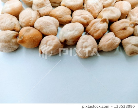 A picture of chickpeas on white background A picture of chickpeas on white background 123528090