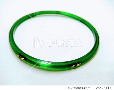 A picture of green Bengles isolated on a white background A picture of green Bengles isolated on a white background 123528117