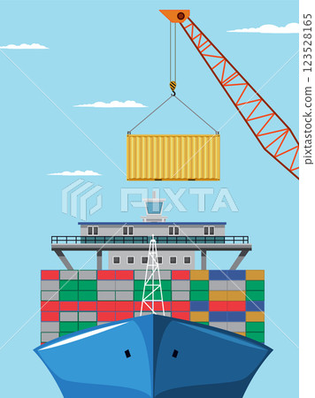 Global Shipping and Trade Illustration 123528165