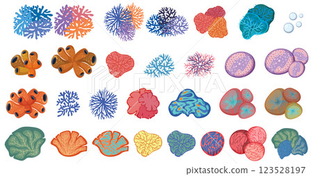 Colorful Marine Biodiversity Illustration Colorful Marine Biodiversity Illustration 123528197