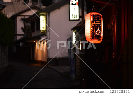 Red lanterns at night 123528331