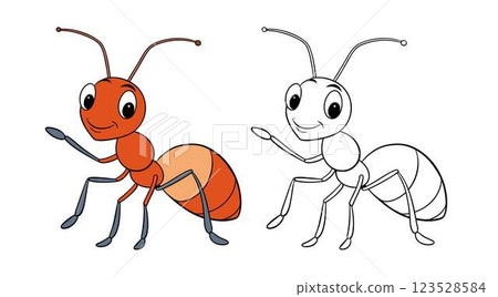 cartoon ladybug on white cartoon ladybug on white 123528584