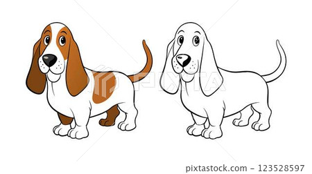 vector illustration of cute and puppy sign vector illustration of cute and puppy sign 123528597