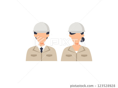 穿著工作服的男人和女人的插圖 123528928