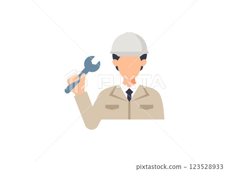 Illustration of a man wearing work clothes Illustration of a man wearing work clothes 123528933