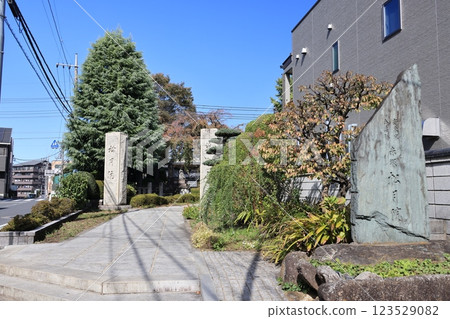 板橋區赤塚松月院山門風景 板橋區赤塚松月院山門風景 123529082
