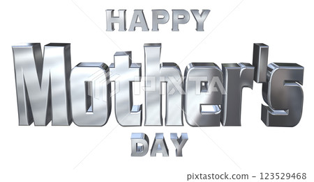 3DCG characters "Happy Mother's Day" Silver, Silver 123529468