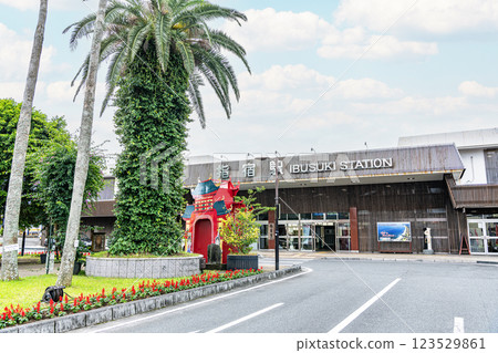 JR Ibusuki Station on a clear day in Ibusuki City, Kagoshima Prefecture JR Ibusuki Station on a clear day in Ibusuki City, Kagoshima Prefecture 123529861