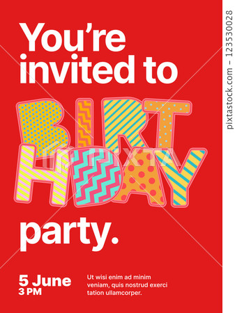 Design layout template for birthday events. Design layout template for birthday events. 123530028