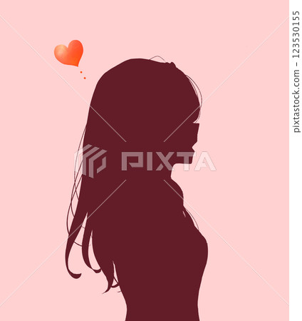 戀愛中的女人剪影 戀愛中的女人剪影 123530155