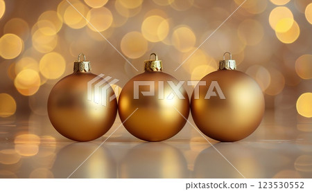 Festive Christmas decor against a bokeh background 123530552