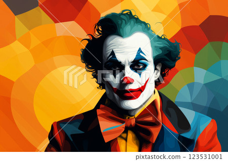 April fool day with a colorful comedian Joke 123531001