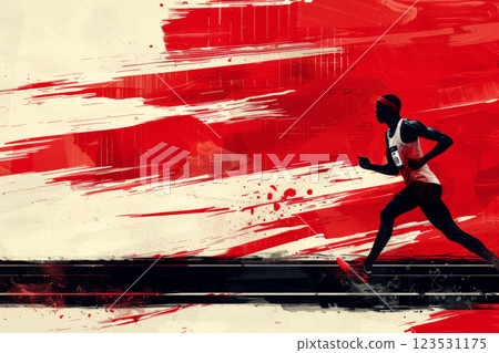 marathon poster in Tokyo. illustrator background .Generative AI marathon poster in Tokyo. illustrator background .Generative AI 123531175