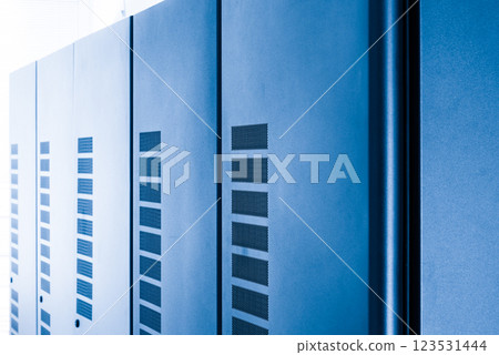data center with server cabinets 123531444